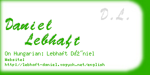daniel lebhaft business card